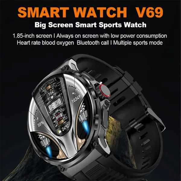 2024 New GPS Men's Smart Watch 710mAH Large Battery 1.85-inch HD Large Screen Bluetooth Call Heart Rate Health Monitoring Watch - Image 3