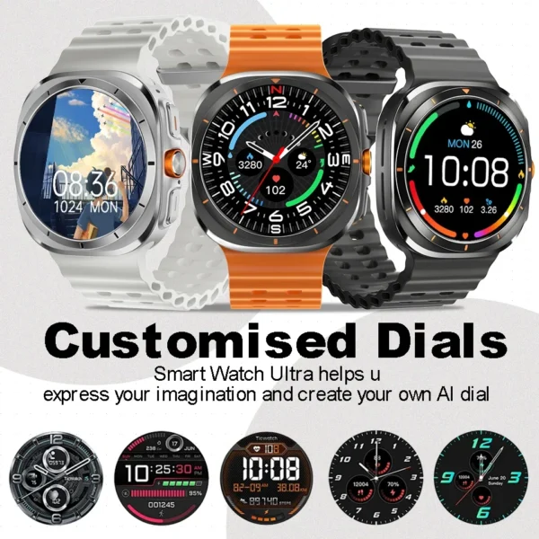 For Samsung Galaxy Watch 7 Ultra GPS Compass NFC Smart Watch Outdoor Sports Man AMOLED BT Call IP68 Galaxy 6 Upgraded Smartwatch - Image 3