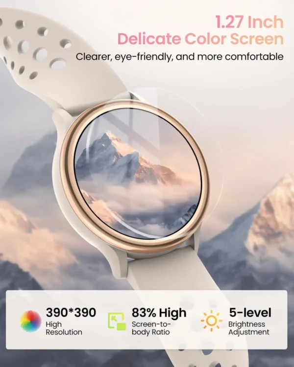 Smart Watches for Women [400+Watch Faces/Calls/Female Health], 1.27" Fitness Tracker Smartwatch for iPhone ＆ Android, Activity T - Image 3