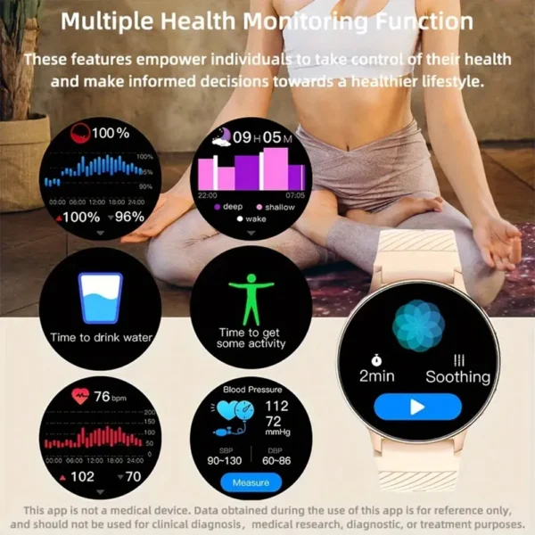 SENBONO New Women Smart Watch Bluetooth Call Fitness Tracker 100+ Sport Modes Waterproof Smartwatch Women Men for Android iOS - Image 3