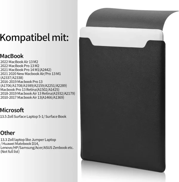 Laptop Bag, 13/13.3/14/15/15.4/15.6/16 Inch, Notebook Computer Mouse Pad, Pu Leather Bladder Bag, Computer Bag Accessories - Image 5
