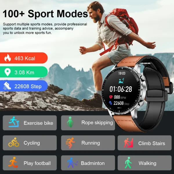LIGE New For Women Outdoor Sports Smart Watch Men 1.53'' HD Screen Heart Rate Bluetooth Call IP68 Waterproof Business Smartwatch - Image 6