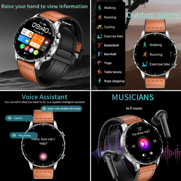 LIGE New For Women Outdoor Sports Smart Watch Men 1.53'' HD Screen Heart Rate Bluetooth Call IP68 Waterproof Business Smartwatch - Image 4