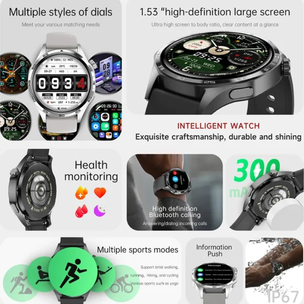 Watch GT5 PRO Smart Watch Men's GPS Motion Trajectory HD Screen Bluetooth Call NFC Multifunction Smartwatch Outdoor Sports Watch - Image 6
