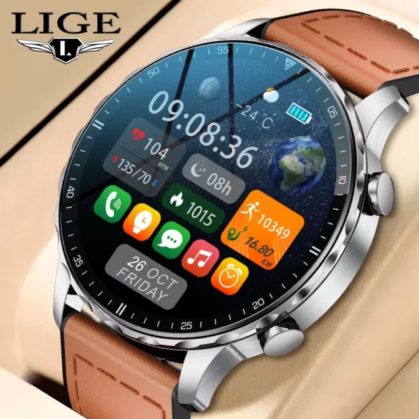 LIGE New For Women Outdoor Sports Smart Watch Men 1.53'' HD Screen Heart Rate Bluetooth Call IP68 Waterproof Business Smartwatch