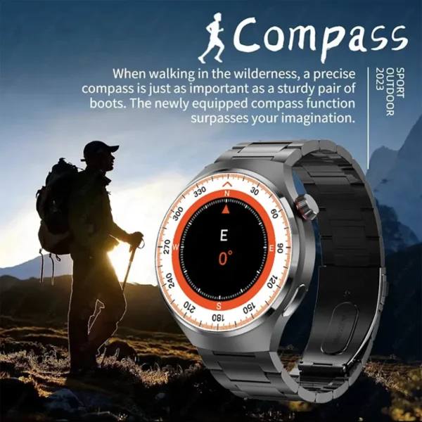 New Watch 4 PRO Smart Watch 366*366 HD Screen Bluetooth Call Heart rate NFC GPS Track SmartWatch Men's Women For Huawei Watch - Image 2